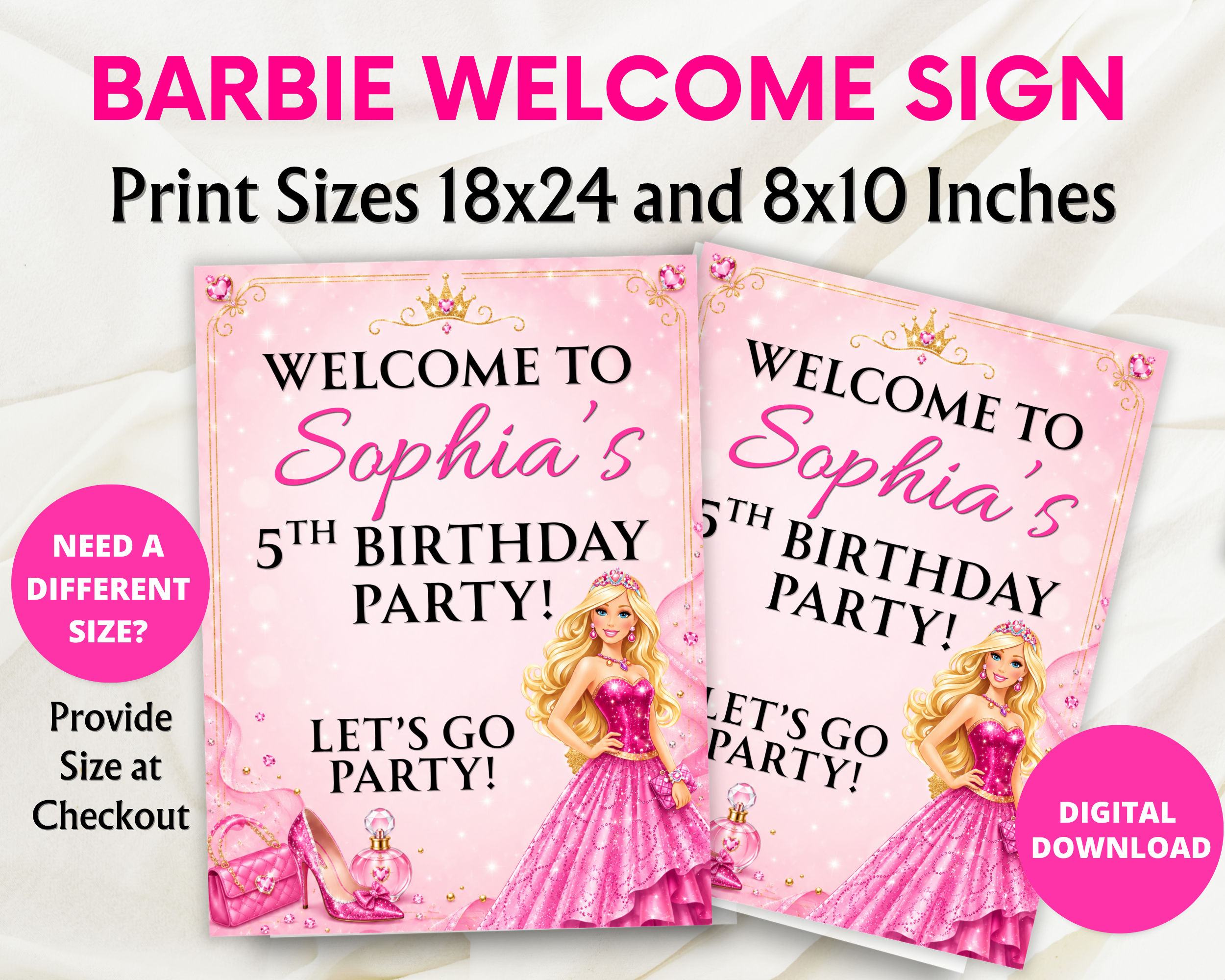 Barbie Birthday Party Printables Bundle
