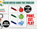 Color Matching Game for Kids | Memory Match Game | Printable Homeschool Activity