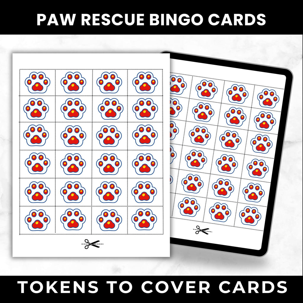 Paw Patrol Bingo Cards | Printable Bingo Cards for Kids