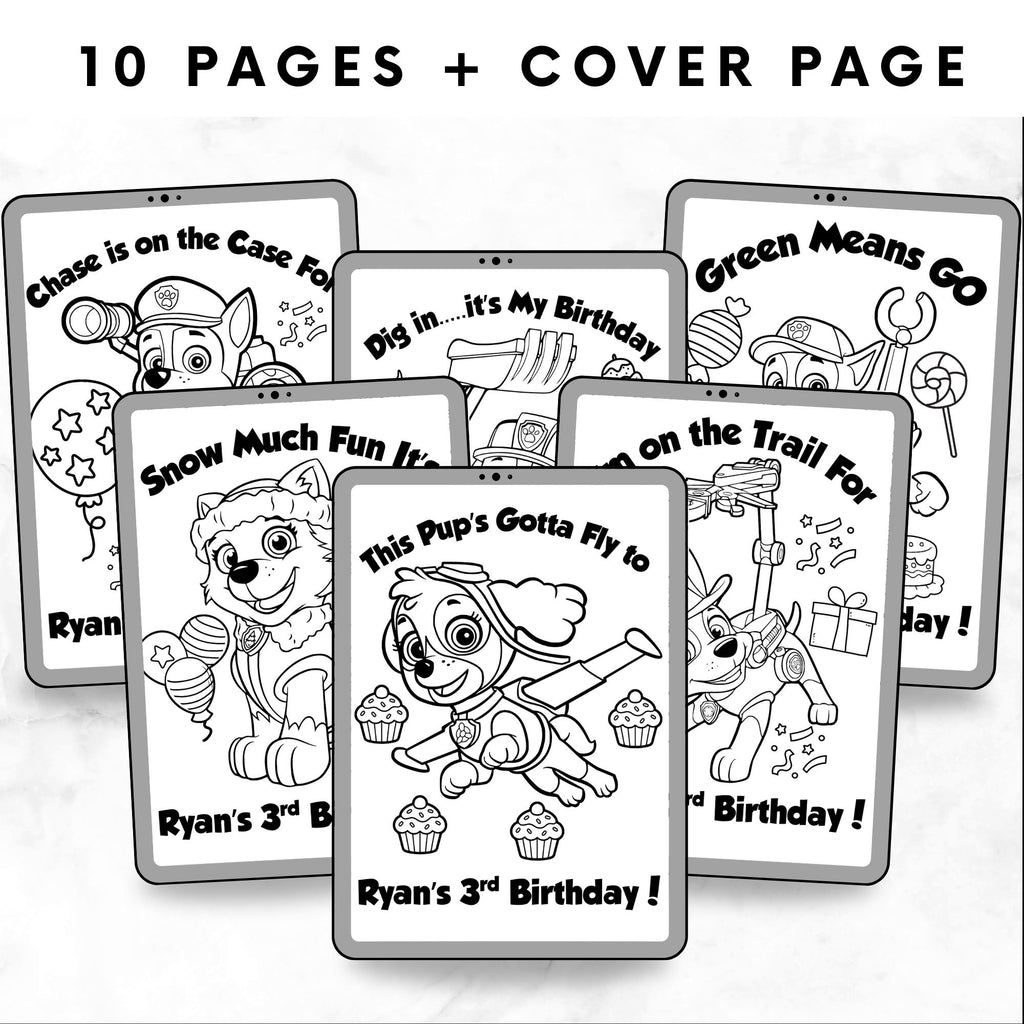Paw Patrol Birthday Party Bundle Printable | Paw Patrol Party Games for Kids | Bingo, Scavenger Hunt, Coloring Book & Invitation | Instant Download