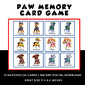 Paw Patrol Memory Game for Kids |Paw Patrol Party Favors
