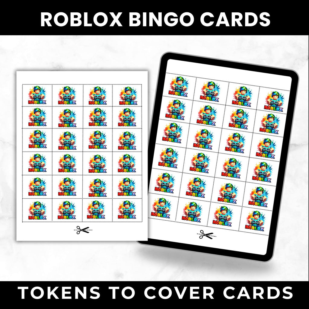 Roblox Birthday Game | Roblox Bingo Cards | Printable Bingo Game for Kids | Roblox Birthday Party Activity