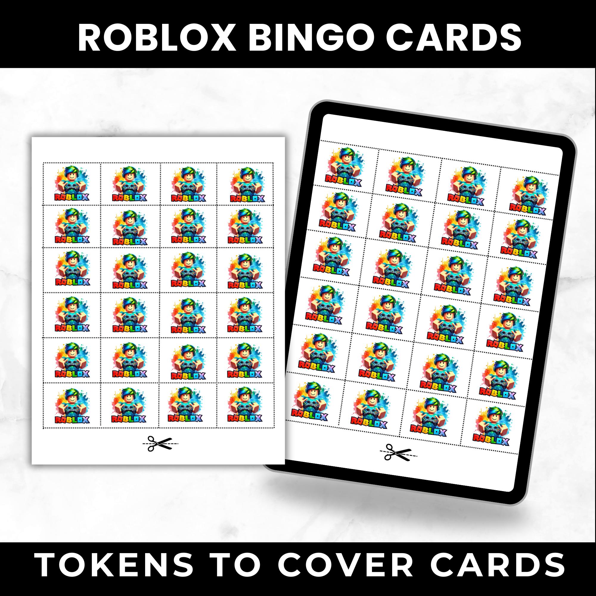 Roblox Birthday Game | Roblox Bingo Cards | Printable Bingo Game for Kids | Roblox Birthday Party Activity