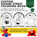 Personalized Elmo Birthday Coloring Book | Custom Kids Printable
