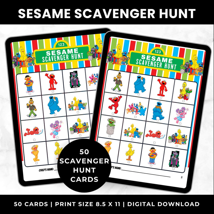 Sesame Street Scavenger Hunt Girls Party