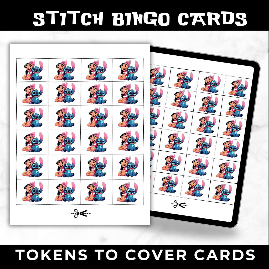 Lilo & Stitch Bingo Cards | Stitch Birthday Game | Lilo & Stitch Birthday Party Activity | Stitch Party Favors | Printable Bingo Cards for Kids