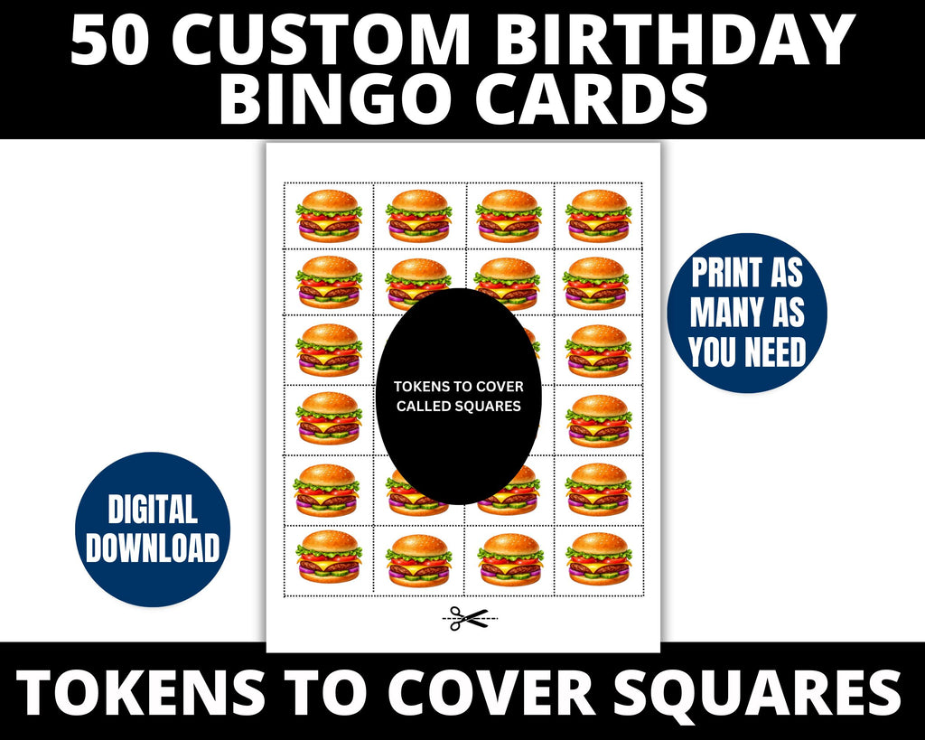 Personalized Sponge Under the Sea Birthday Bingo Game | Sponge Birthday Party |Ocean Party Game | Custom Birthday Bingo Cards