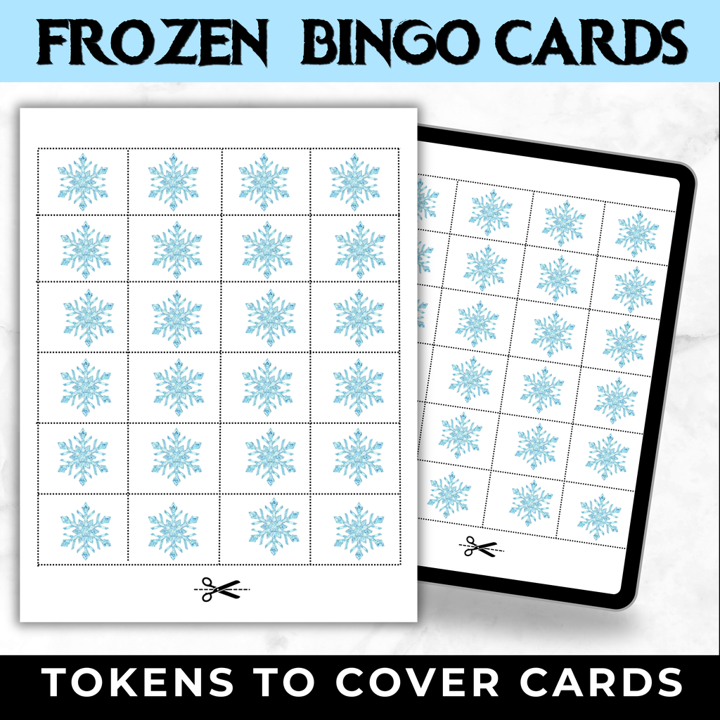 Frozen Bingo Cards Printable | Frozen Birthday Party Game for Kids | Toddler Party Activity