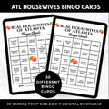 Atlanta Housewives Bingo Cards Printable –Adult Watch Party Game, RHOA Girls Night, Reality TV Binge Party, Instant Download