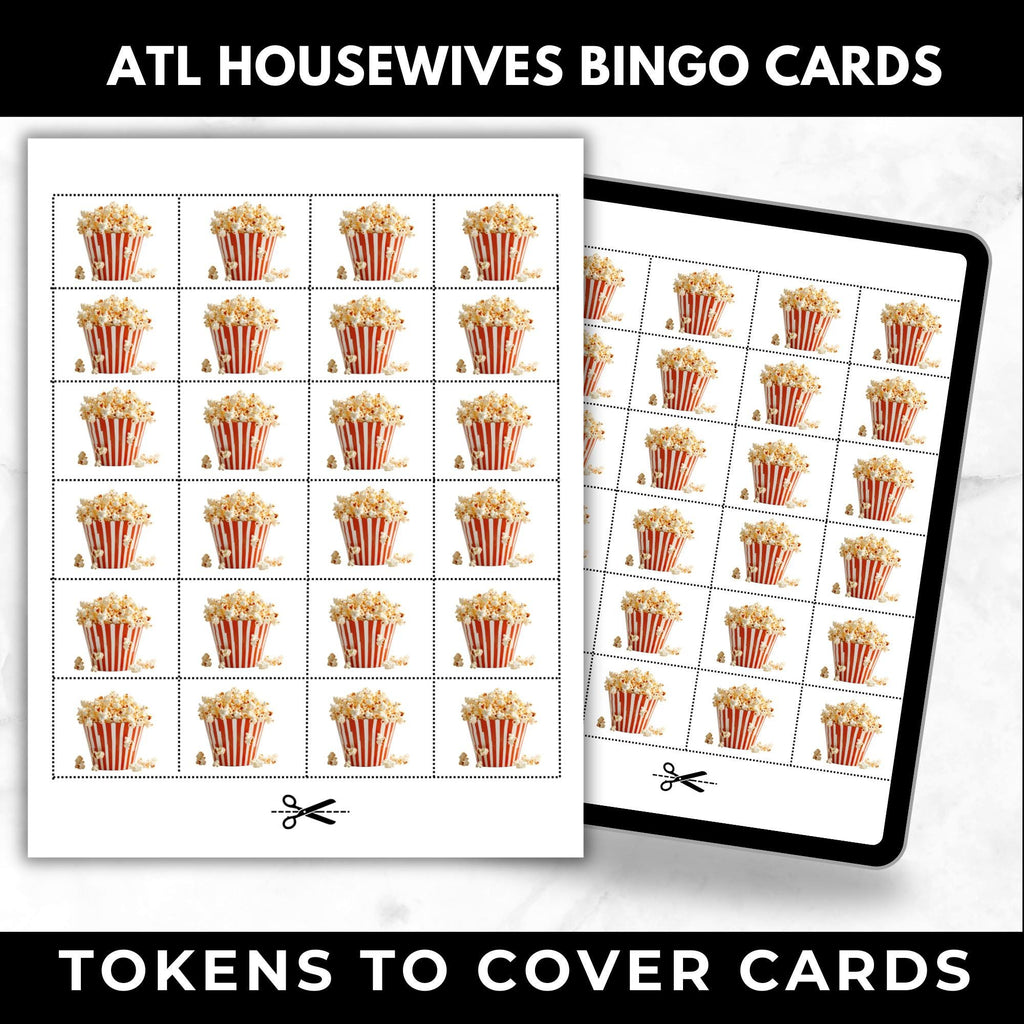 Atlanta Housewives Bingo Cards Printable –Adult Watch Party Game, RHOA Girls Night, Reality TV Binge Party, Instant Download