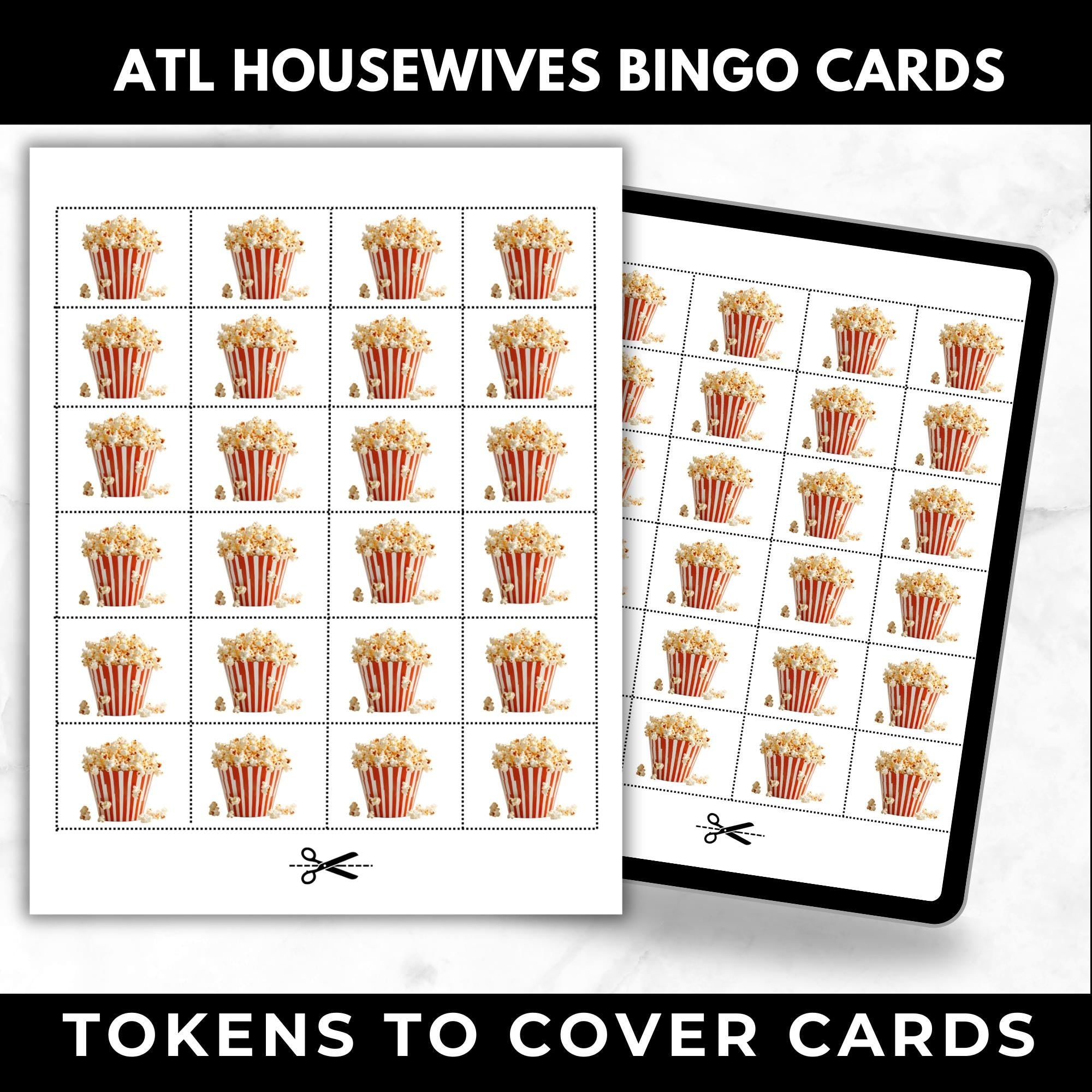 Atlanta Housewives Bingo Cards Printable –Adult Watch Party Game, RHOA Girls Night, Reality TV Binge Party, Instant Download