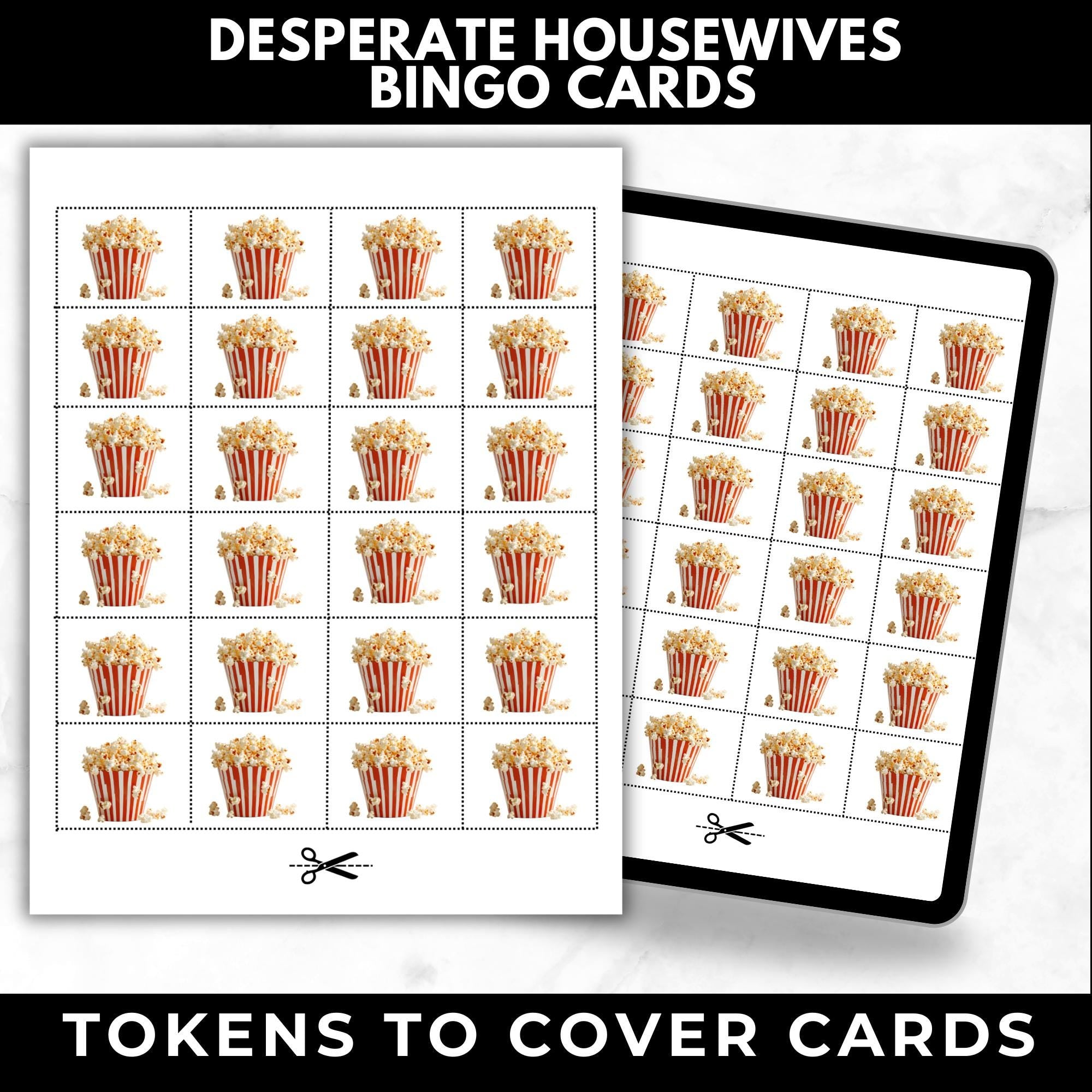 Housewives TV Show Bingo Cards Printable – Adult Watch Party Game, Drama Binge Night, TV Show Party Game, Instant Download