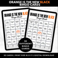 Prison TV Show Bingo Cards Printable – Adult Watch Party Game, OITNB Binge Night Party, TV Show Game, Instant Download