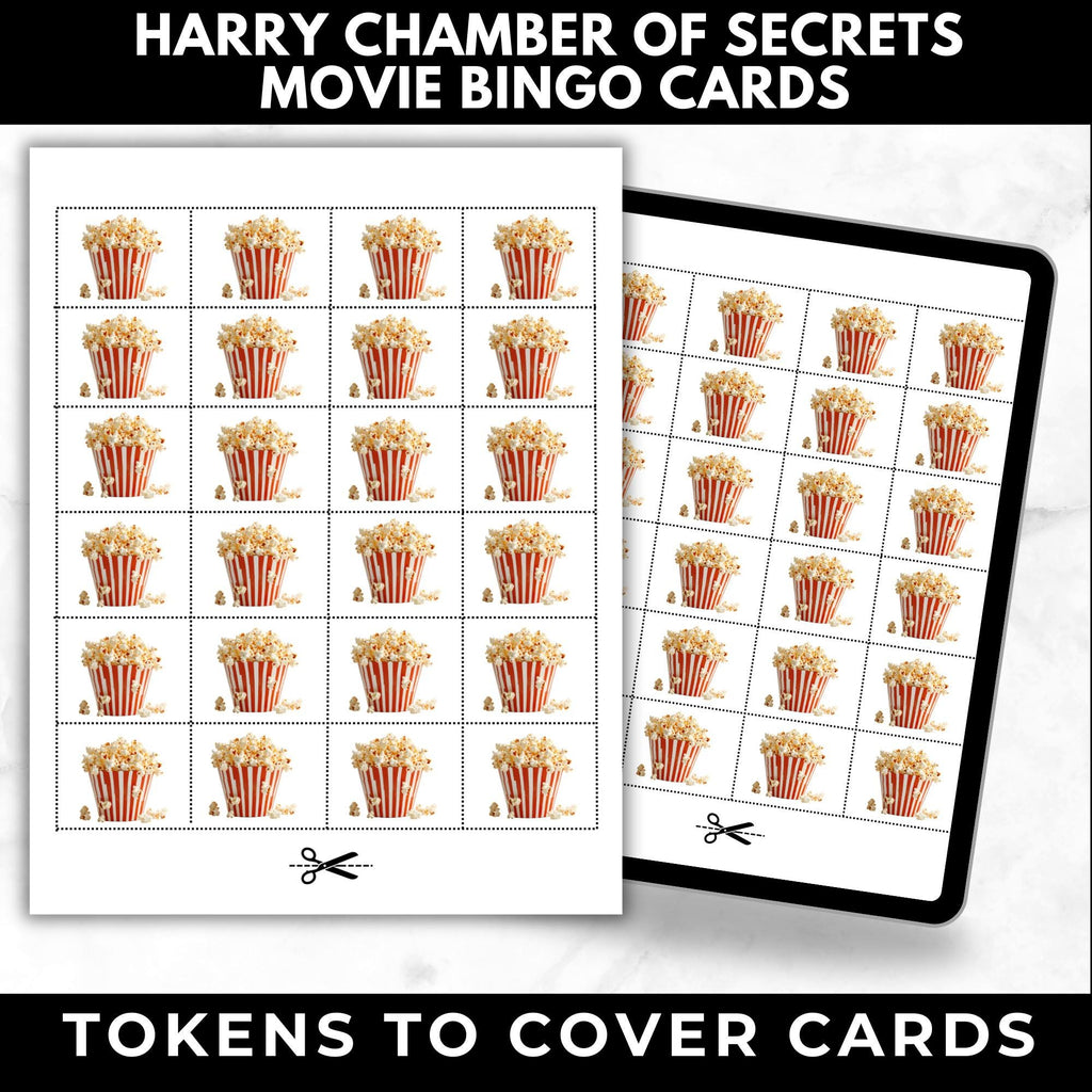 Wizard Movie Bingo Cards Printable – Chambers of Secrets Watch Party Game, Fantasy Movie Night Activity, Instant Download