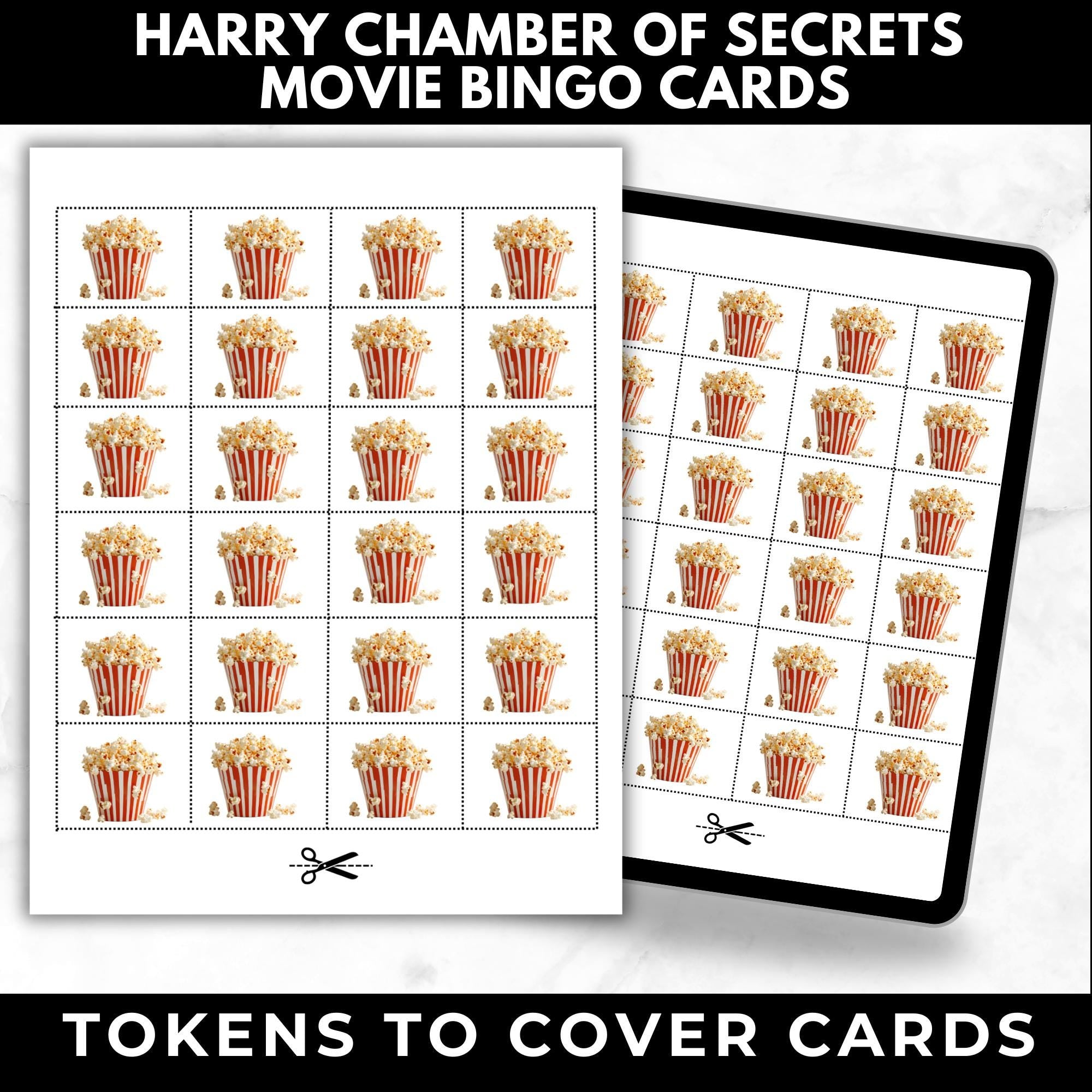 Wizard Movie Bingo Cards Printable – Chambers of Secrets Watch Party Game, Fantasy Movie Night Activity, Instant Download