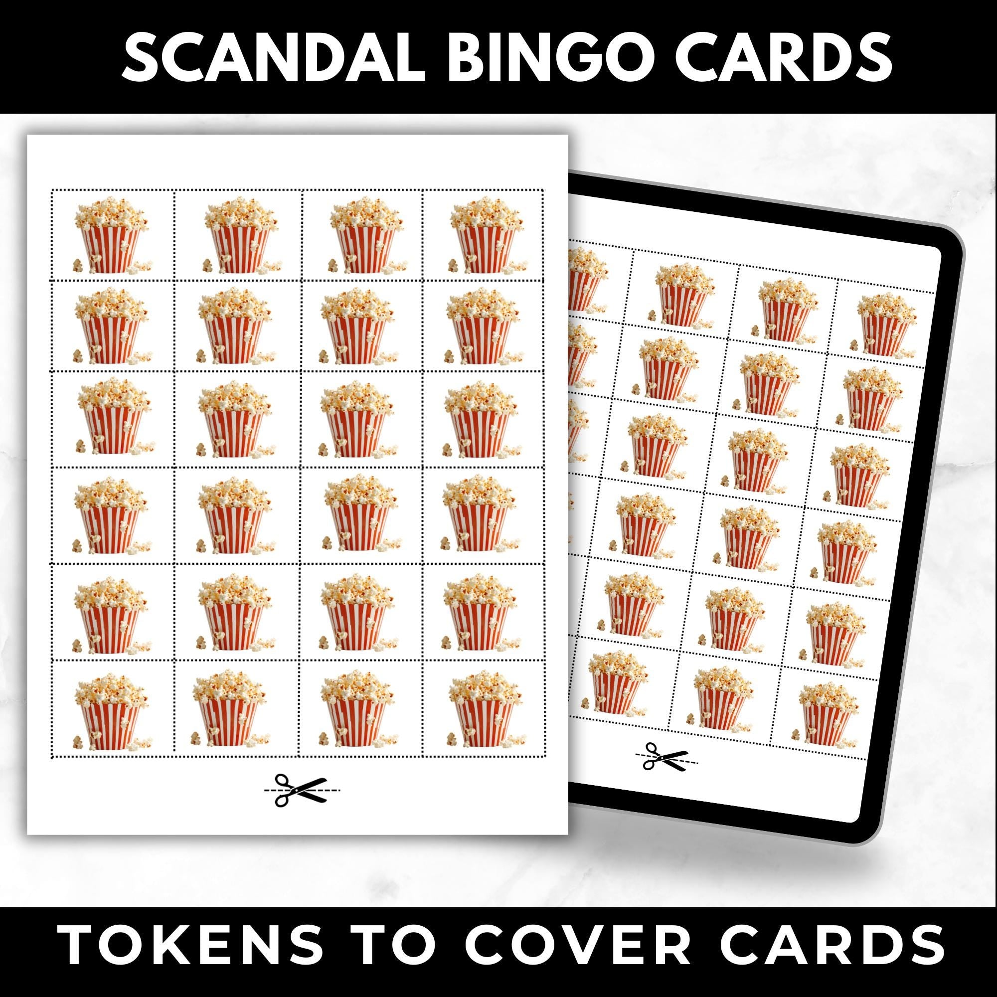 Scandal Bingo Cards Printable Watch Party Game for Adults, Girls Night In Party Game, Political Drama TV Show Bingo, Instant Download