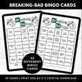 BreakingBad Bingo Cards Printable – Adult Watch Party Game, Binge Watching TV Show Bingo, Heisenberg Party Game, Instant Download
