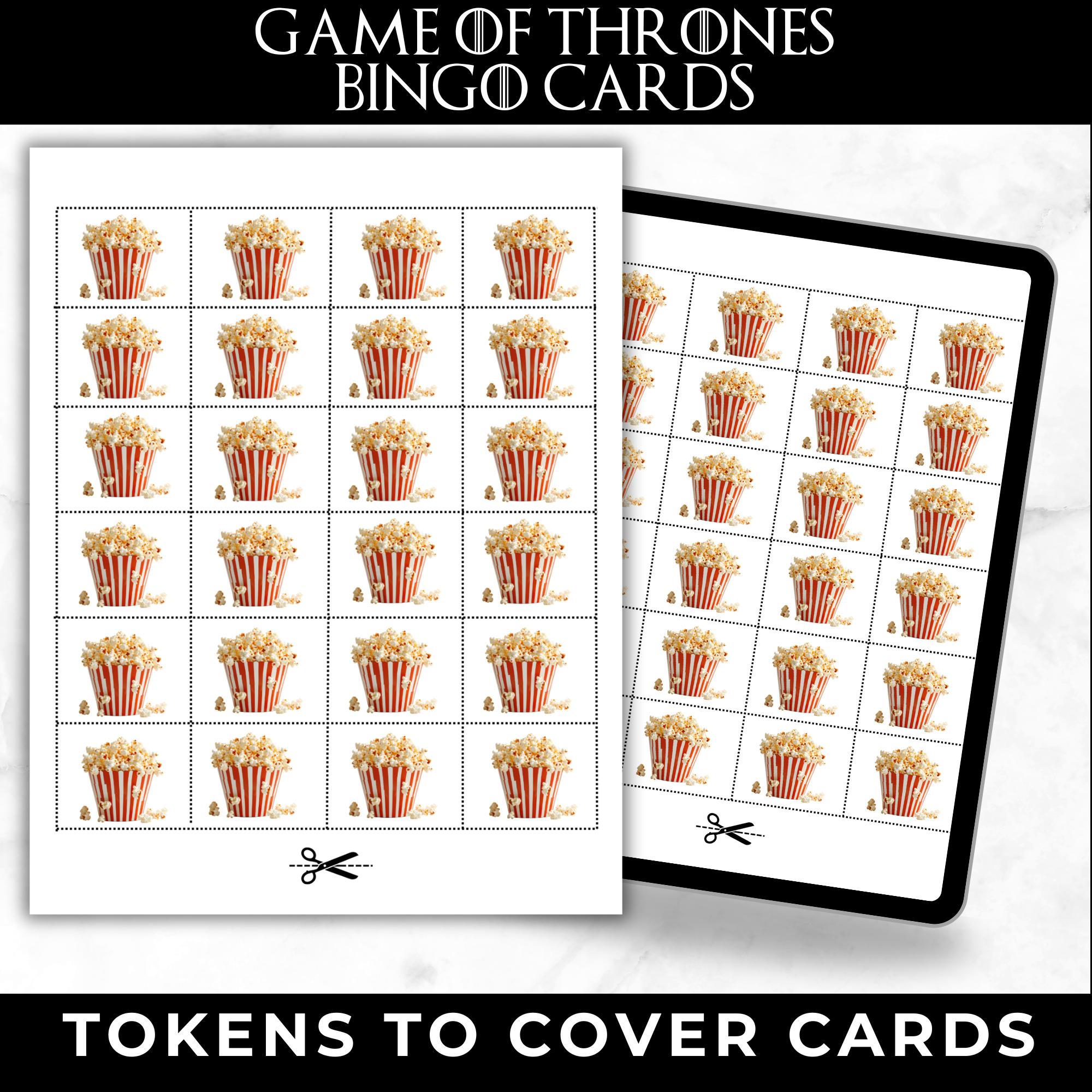 Game of Thrones Bingo Cards Printable – Adult Watch Party Game, Fantasy TV Show Binge Night, Medieval Party Game, Instant Download