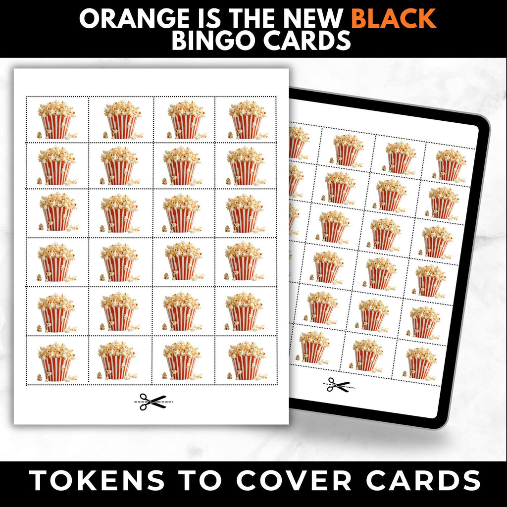 Prison TV Show Bingo Cards Printable – Adult Watch Party Game, OITNB Binge Night Party, TV Show Game, Instant Download