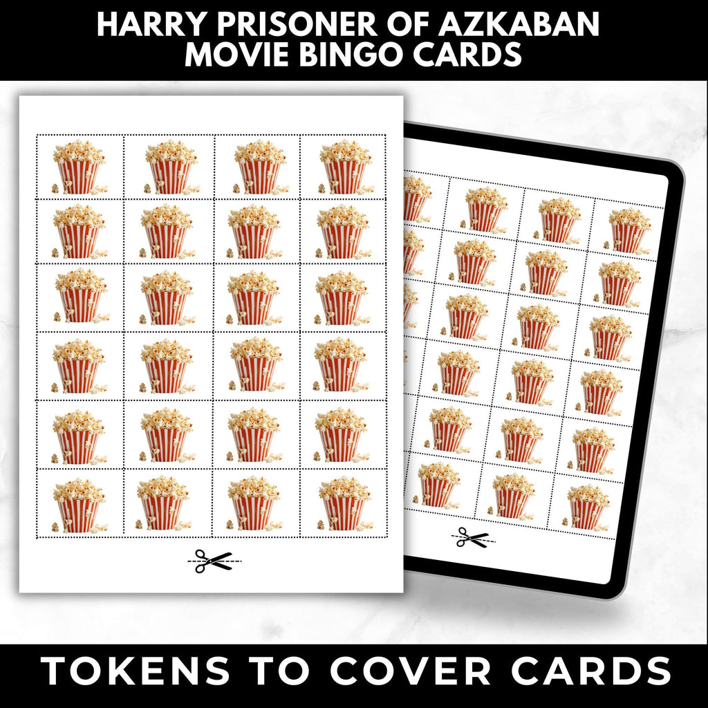 Wizard Movie Bingo Cards Printable – Prisoner of Azkaban Watch Party Game, Fantasy Movie Night Game, Hogwarts Gift Instant Download