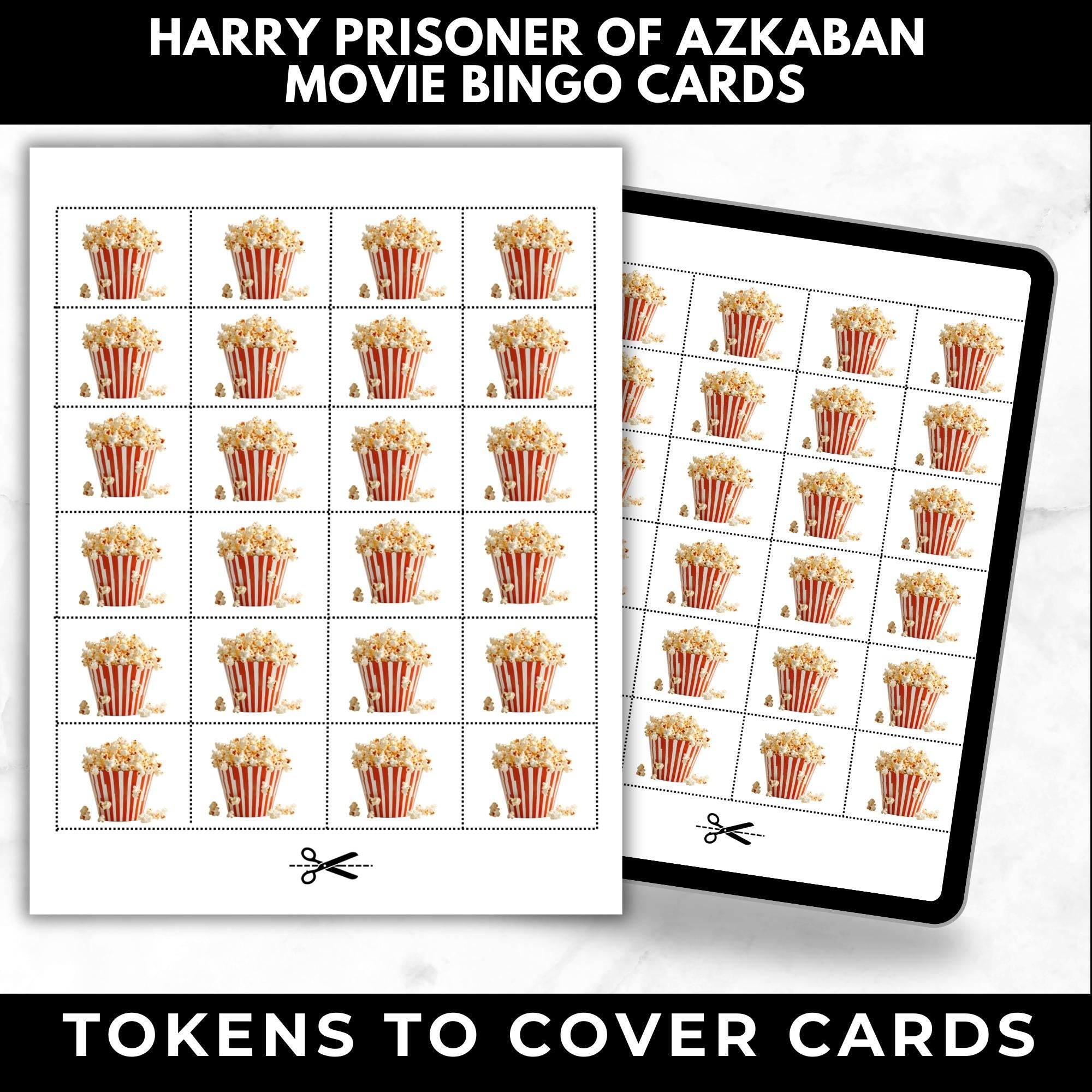 Wizard Movie Bingo Cards Printable – Prisoner of Azkaban Watch Party Game, Fantasy Movie Night Game, Hogwarts Gift Instant Download