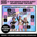 K-Pop Demon Hunter Printable Board Game – Kids Birthday Party Game