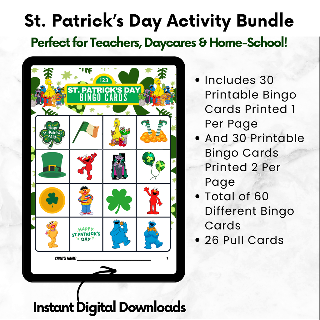 Sesame Street St. Patrick's Day Activity Bundle