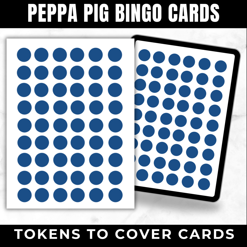Peppa Pig Bingo Cards Printable | Peppa Pig Birthday Party Game for Kids | 30 Unique Bingo Cards | Classroom Activity | Instant Download