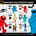 Sesame Street Halloween Classroom Cards for Candy | Printable Halloween Treat Cards for Kids | School Halloween Cards PDF