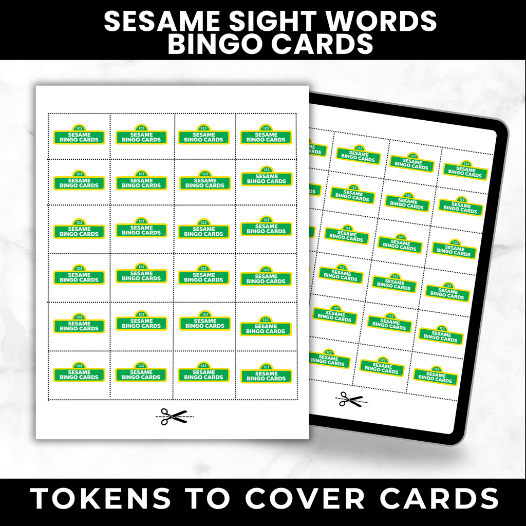 Sesame Street Sight Word Bingo Game