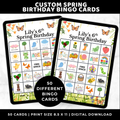 Personalized Spring Birthday Bingo Game