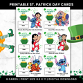 Lilo & Stitch St Patrick’s Day Cards for Kids Classroom