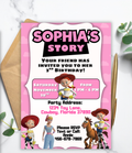 Toy Story Birthday Invitation for Girls | Personalized Birthday Invite | Custom Digital Invitation
