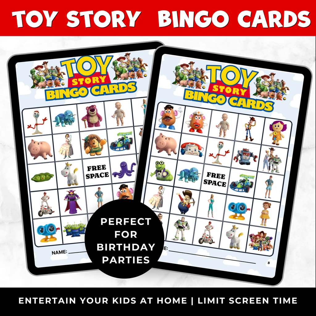 Toy Story Bingo Cards Printable | Toy Story Party Game for Kids | 30 Bingo Cards | Instant Download