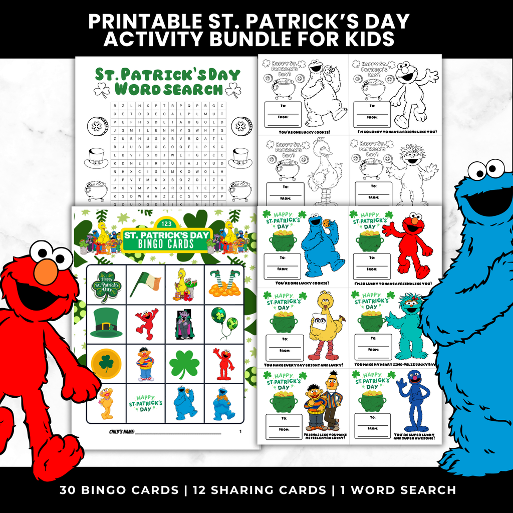 Sesame Street St. Patrick's Day Activity Bundle